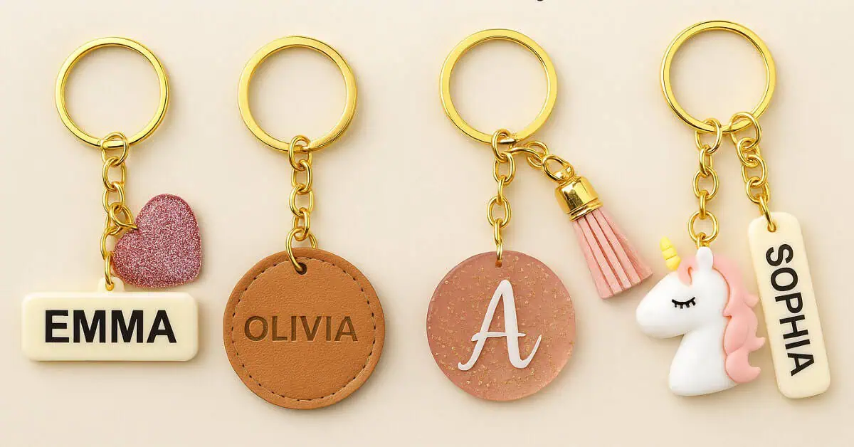Types of Beautiful Keychains With Names & Fancy Add-Ons