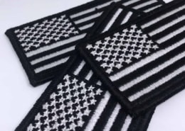 standard flag patch of America in black