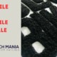 right side shows high raised pile chenille embroidered patch; left size written blog title with logo of patches mania in bottom